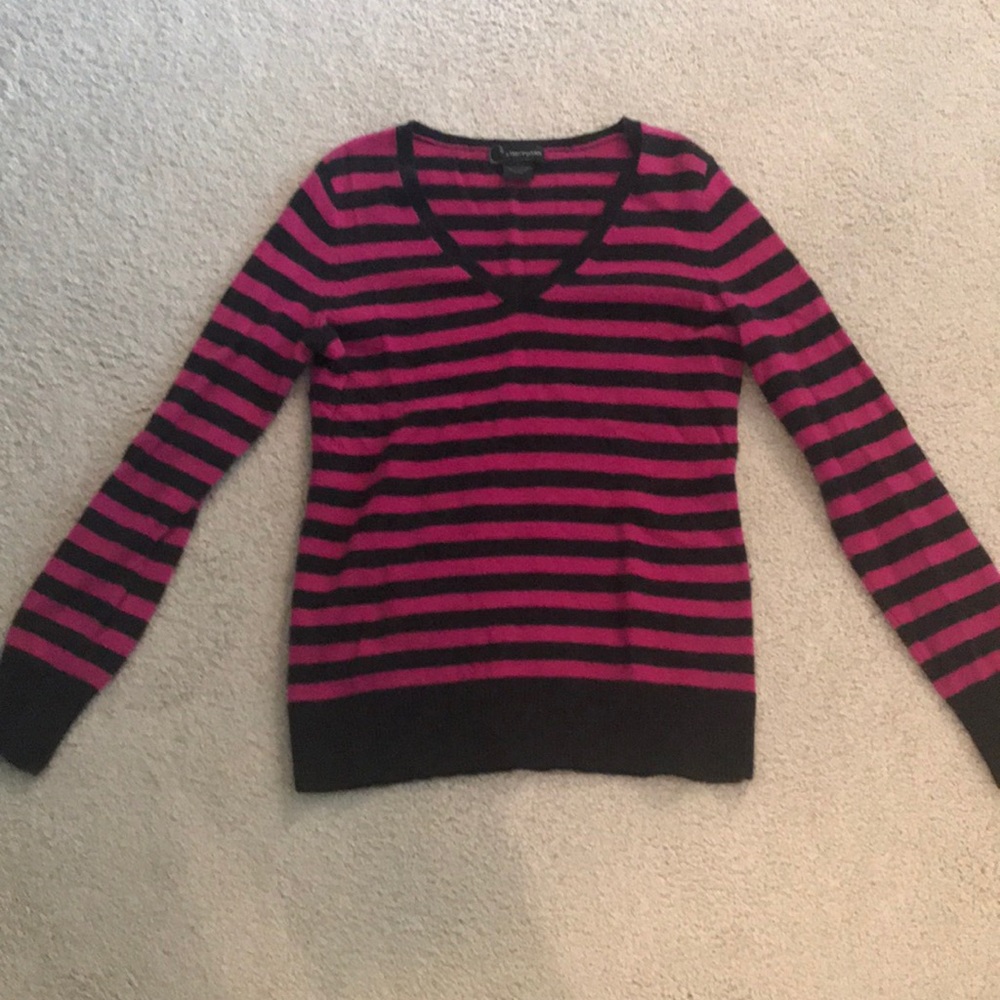 Bloomingdales cashmere striped sweater